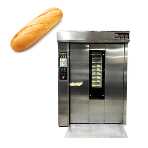 Four rotatif Kien an 24 plateaux facile à utiliser en acier inoxydable avec chariot 1.5Hp gaz/moteur électrique nouvel état fabriqué au Vietnam - Product Image 1