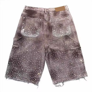 Pantalones Cortos Vaqueros de Mezclilla Holgados para Hombre, de Alta Calidad, con Bordado de Grafiti, Estilo Veraniego, de Marca Moderna - Product Image 2