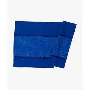 Bufanda tipo chal azul de jacquard con purpurina 70x200 - Product Image 1