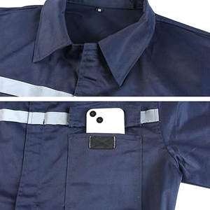 Overol Impermeable, Antiestático y Resistente al Fuego, con Cinta Reflectante, Ropa de Seguridad de Alta Calidad, Color Sólido, 100% Algodón - Product Image 3