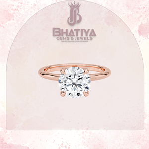 Dainty Elodie Solitaire Design Bague en or 14K Bijoux en diamant de laboratoire certifiés originaux pour femmes Pierre principale Moissanite tendance - Product Image 3