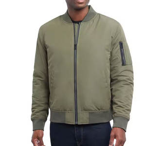 High Street Chaquetas de hombre de Pakistán Venta al por mayor Chaquetas de hombre de diseño Casual Impermeable Chaqueta de bombardero en blanco - Product Image 1