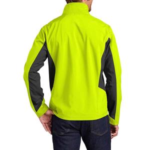 Personnaliser la veste pour hommes Vêtements d'extérieur Respirant Soft Shell Polyester Double Couleur Imperméable Vestes à glissière - Product Image 3