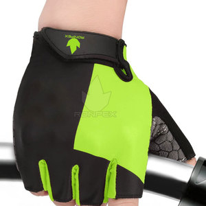 Venta al por mayor Unisex medio dedo guantes de ciclismo logotipo personalizado deportes al aire libre ejercicio guantes de cuero para bicicleta carreras y uso en el gimnasio - Product Image 6