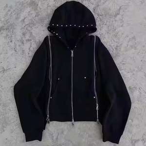 Survêtement de qualité supérieure, design tendance personnalisé, strass et délavage à l'acide, poids lourd, prix bas, streetwear - Product Image 2