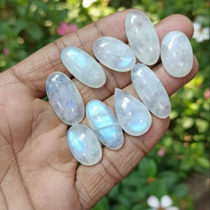 Pierre de lune arc-en-ciel 100% naturelle, cabochon octogonal, pierre précieuse en vrac en forme de cœur, couleur 100% naturelle, 20% de réduction et cadeau du Nouvel An - Product Image 2