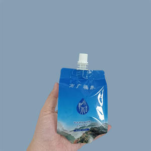 Pochettes souples à bec verseur pliables et recyclables, imprimées sur mesure en PE, étanches, pour boissons et eau minérale, gravure, vente en gros usine - Product Image 1