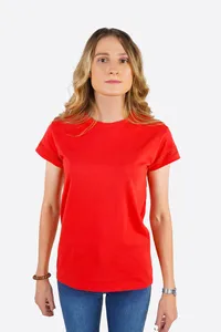 Custom Simple <b>Plain</b> Dyed Solid Color Women's <b>T</b>-<b>Shirts</b> - Product Image 4