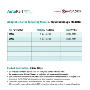Lève-vitre avant en plastique - Gauche pour BMW Série 3 E90, E91 - Product Image 2