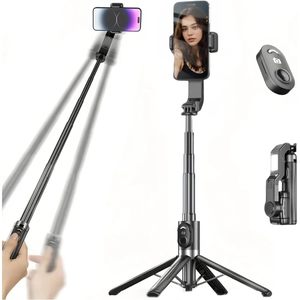 Professionale 360 regolabile Selfie Stick con luce di riempimento a LED Wireless telecomando 360 rotazione stabilizzatore per telefoni cellulari - Product Image 1