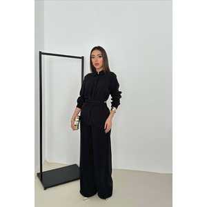 Conjunto de Traje de Dos Piezas Negro para Mujer al por Mayor - Product Image 5