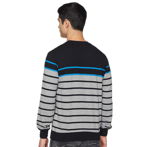 เสื้อสเวตเตอร์ลายทางของผู้ชายดีไซน์ตามสั่งเสื้อแฟชั่นคอกลมลำลองพิมพ์โลโก้อย่างมีสไตล์ผลิตในบังคลาเทศ - Product Image 6