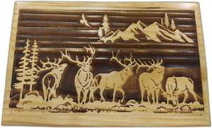 Urnas de cremación funeraria para cenizas humanas, caja de madera de montaña con bandera hecha a mano, urnas de entierro grandes para adultos para columbario - Product Image 2