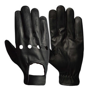 Guantes de moda, envío rápido, guantes de cuero cálidos para invierno, estilo acolchado, guantes de moda marrones con puños de lana para hombres y mujeres - Product Image 1