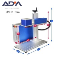 Machine de marquage laser à fibre portable JPT nouvel état AI DXF PLT 2.5D courbe de refroidissement à l'air 3D gaufrage de surface gravure laser 3D