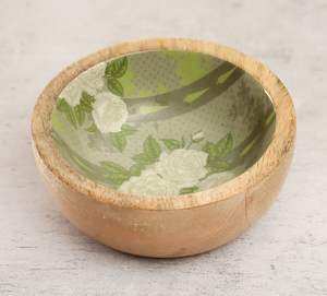 ชามเสิร์ฟไม้ขนาดเล็ก-ชามไม้มะม่วง-ชามไม้พิมพ์เคลือบ - Product Image 2