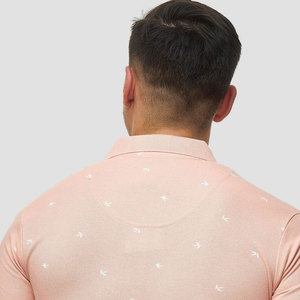 Alta calidad personalizado transpirable Anti-Pilling hombres Casual para Polos lienzo patrón sólido logotipo bordado - Product Image 4