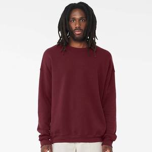 Suéter de manga larga de Color sólido para primavera y otoño para hombre, sudadera informal de cuello redondo con hombros caídos - Product Image 4