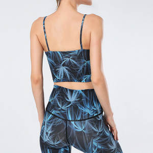 Venta al por mayor Verano Gimnasio Fitness Yoga Set Mujeres Moda Imprimir Cintura Alta Fitness Yoga Conjuntos Para Mujeres - Product Image 4