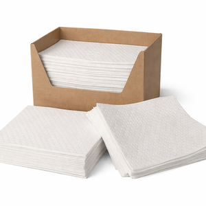 แผ่นดูดซับน้ำมันไฮโดรโฟบิก N-FIBER P45 ขนาด 1.6 ลิตร สำหรับควบคุมการรั่วไหลของน้ำมันในอุตสาหกรรม ปกป้องสิ่งแวดล้อม บรรจุ 100 แผ่น/กล่อง - Product Image 1