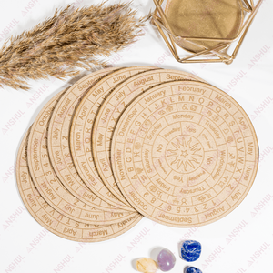 Péndulo con Sello de Lilith de 6 Pulgadas, Tabla Redonda de Madera Ligera para Sanación, Meditación, Regalos y Uso Astrológico, Venta Mundial - Product Image 2