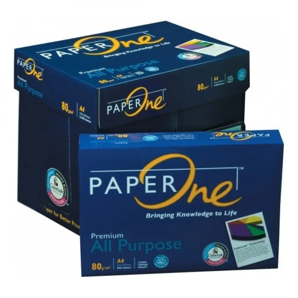 Kertas fotokopi Premium PaperOne A, 75gsm dan 80gsm, untuk A4 dan dokumen panjang
