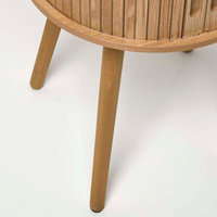 Table de chevet moderne avec rangement en teck massif finition naturelle pour usage intérieur dans les hôtels et les salons