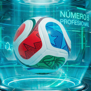 Pallone Professionale Tipo Trionda N. 5 Finiture di Lusso Resistenti all'Acqua e alla Polvere Realizzate in PVC PU Gomma Durevole con Logo Personalizzato Stampato Ufficiale - Product Image 4