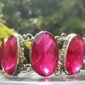 Pulsera de Diseño de Alta Calidad para Mujer, Joyería Fina Hecha a Mano con Piedra Natural para Bodas, Aniversarios y Fiestas - Material de Latón - Product Image 1