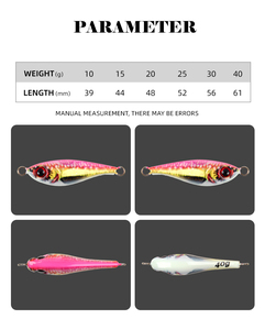 Seafox เหยื่อตกปลาโลหะพิมพ์ลาย3D 10กรัม-40กรัม, เหยื่อจิ๊กเรืองแสงพร้อมเอฟเฟกต์แสงยูวีเหยื่อล่อชายฝั่งแบบช้า - Product Image 3