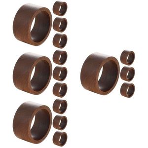 Servilleteros de madera natural hechos a mano o soporte accesorios de cocina servilletero para boda de lujo FIESTA DE Navidad - Product Image 3