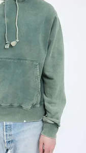 Custom Regular Fit 100% Cotton Heavyweight Acid Wash <b>Vintage</b> <b>French</b> Terry Distressed Sun Faded Breathable Unlined Hoodies Winter - Product Image 4