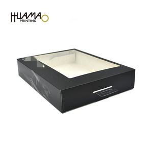 Caja de ventana negra impresa personalizada, embalaje premium para micrófonos, auriculares y dispositivos electrónicos, caja de regalo con logotipo personalizado - Product Image 5