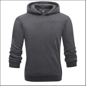 Nouveau sweat à capuche en coton uni de style sportif pour couple 2024, taille plus, molleton ample, coupe ample, coupe-vent, respirant, veste d'hiver, haut avant - Product Image 4
