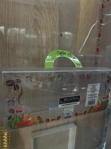 Clear Acrylic Gift <b>Box</b> Custom Logo Printed Packaging <b>Box</b> With Handle for Fruit Coffee Towel Set Retail <b>Display</b> - Product Image 3