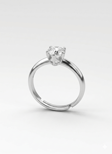 Anillo de Compromiso con Diamante de Corte Brillante Redondo para Mujer, Diamantes Cultivados en Laboratorio - Product Image 2