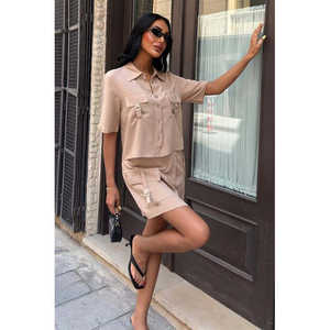 ชุดเสื้อเชิ้ต กางเกงขาสั้น กระโปรง รุ่น 10162 คอลเลคชั่นผ้าวิสโคสลินิน - Product Image 5