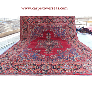 Alfombra de lana hecha a máquina de estilo Mandilion turco de alta calidad, tamaño grande para el hogar, hoteles, pasillos, antideslizante y resistente a las manchas - Product Image 1