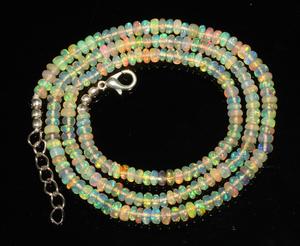 สร้อยโอปอลไฟเอธิโอเปีย33.65กะรัตลูกปัดพลอยสีรุ้งธรรมชาติพร้อมส่ง - Product Image 1