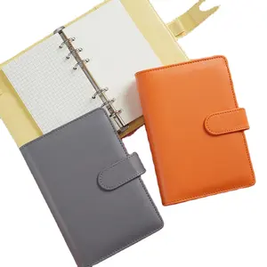 Exquisite Portable Envelope Money Saving System Faux Leather Agendas Binder Loose Leaf Financial Money Budget Notebook