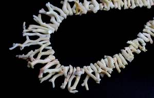 High Quality 16 Inch White Japanese Coral <b>Smooth</b> <b>Stick</b> Shape Beads Polished Rough Beads for Jewelry Making Natural Loose Beads - Product Image 3
