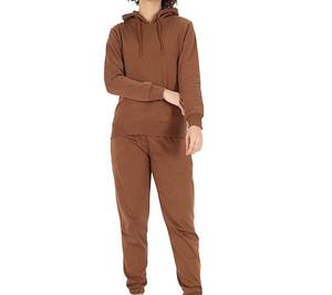 ชุดวอร์มมีฮู้ดสำหรับผู้หญิง สไตล์ลำลอง ใส่สบาย กำลังฮิต ผ้าฝ้าย 100% เนื้อหนา คุณภาพดี สำหรับฤดูหนาว - Product Image 3