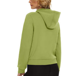 Vêtements de sport légers pour femmes en gros, poches, fermeture éclair athlétique, yoga, course à pied, salle de sport, vêtements décontractés, veste à capuche entièrement zippée - Product Image 4