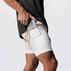 Fábrica OEM alta calidad logotipo personalizado transpirable poliéster Activewear entrenamiento pantalones cortos hombres correr deportes hombres gimnasio pantalones cortos - Product Image 4