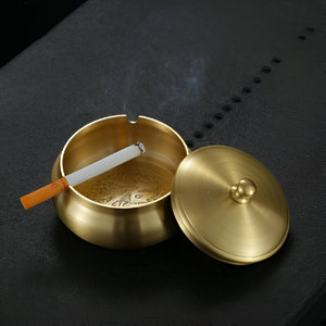 Custom Luxe Sigaar & Sigaret Asbakken Messing Goud Metaal Roestvrij Staal Vintage Outdoor Custom Logo Zak Asbak