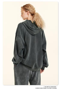 ชุดเซ็ตเสื้อฮู้ดแขนยาวผ้าถักเนื้อนุ่มระบายอากาศดีสำหรับผู้หญิง สไตล์ลำลอง  แบบสองชิ้น รับผลิตตามแบบ OEM ชุดวอร์มออกกำลังกาย - Product Image 6