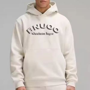 Custom Logo Hoodies Unisex High Quality Anti-shrink Heavyweight Oversize Stringless Fleece Men's 3d Embossed Hoodie - Product Image 2