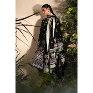 Ensemble de costume en tissu brodé pour femmes, 3 pièces, avec dupatta en mousseline brodée PM-62005 - Product Image 1