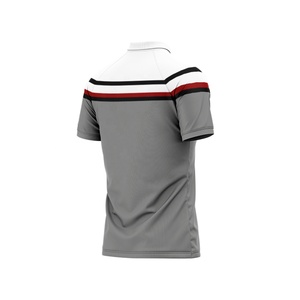 Ropa deportiva personalizada de secado rápido para hombre para polos, tejido de rendimiento de poliéster 100% tejido con patrón impreso por sublimación - Product Image 2