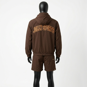 Conjunto de Pantalones Cortos Cortavientos de Poliéster Premium, Tela Ligera Resistente al Agua, Conjunto Personalizado con Estampado, Conjunto de Pantalones Cortos Cortavientos para Hombre - Product Image 6